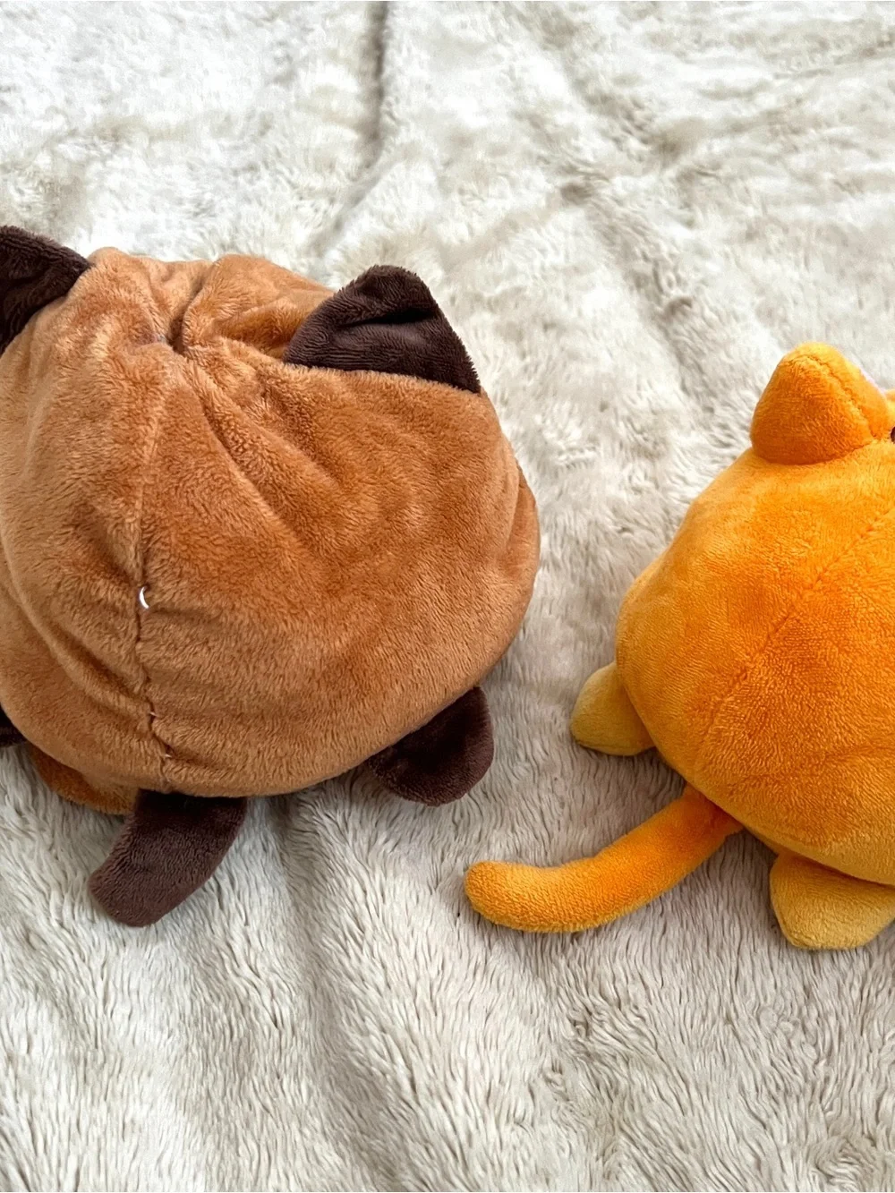 Reversible Angry Happy Cute Cat Plushies (2 Count)